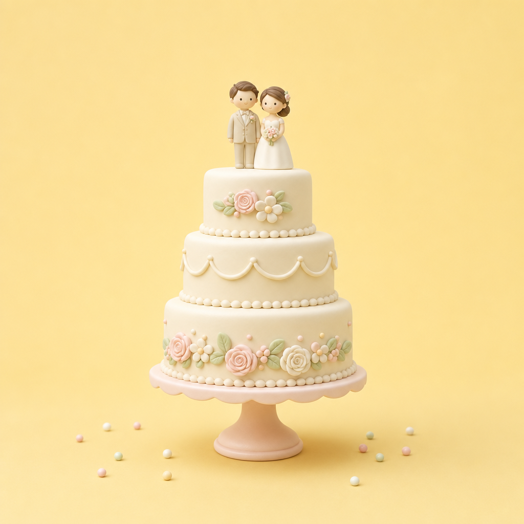 Cakes wedding vendor category illustration