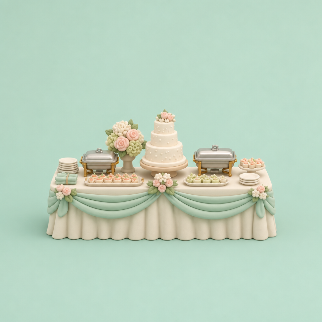 Caterers wedding vendor category illustration